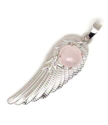 R. M. ékszer Angyalszárny fém medál rózsakvarc 15x45mm (021492)