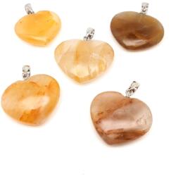 R. M. ékszer Szív medál hematoid sárga 2, 5-3, 5cm (MDG) (021034)