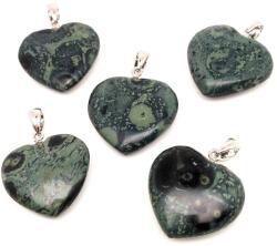 R. M. ékszer Szív medál jáspis kambaba 3-4cm (MDG) (020612)