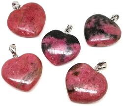R. M. ékszer Szív medál Rodonit 3cm (MDG) (021136)