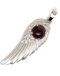 R. M. ékszer Angyalszárny fém medál ametiszt 15x45mm (021487)