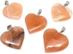 R. M. ékszer Szív medál Kalcit méz (020663)