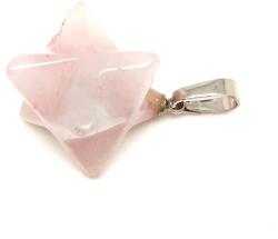 R. M. ékszer Merkaba medál Rózsakvarc 2x2cm (020764)