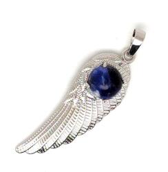 R. M. ékszer Angyalszárny fém medál szodalit 15x45mm (021491)
