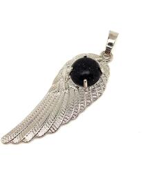 R. M. ékszer Angyalszárny fém medál goldstone kék 15x45mm (021496)