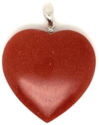R. M. ékszer Szív medál Goldstone vörös 4cm (021115)