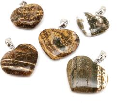 R. M. ékszer Szív medál jáspis óceán 2, 5-3cm (MDG) (020581)