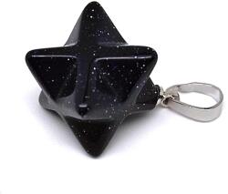 R. M. ékszer Merkaba medál goldstone kék 2x2cm (021470)