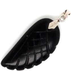 R. M. ékszer Angyalszárny medál Obszidián 15x30mm (021419)