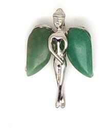 R. M. ékszer Angyal szárnyas fém medál aventurin 23x33mm (021402)