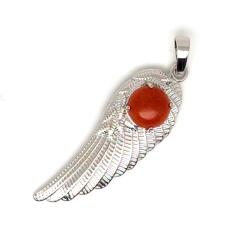 R. M. ékszer Angyalszárny fém medál Aventurin barack 15x45mm (021775)