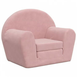 vidaXL Rózsaszín puha plüss gyerek kanapéágy (356997) (356997)