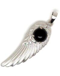 R. M. ékszer Angyalszárny fém medál ónix 15x45mm (021493)