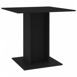 vidaXL Fekete forgácslap étkezőasztal 80 x 80 x 75 cm (800253) (800253)