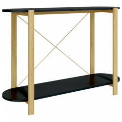 vidaXL Fekete szerelt fa tálalóasztal 110 x 38 x 75 cm (345691) (345691)