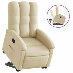 vidaXL Krémszínű szövet felállást segítő dönthető fotel (3204101) (3204101) - plaza8