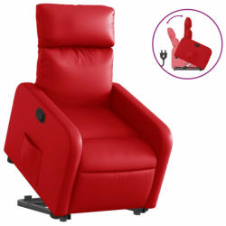 vidaXL Piros műbőr felállást segítő dönthető fotel (3206754) (3206754)