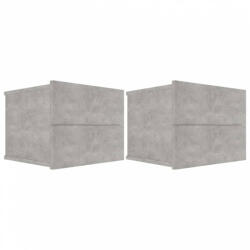 vidaXL 2 db betonszürke forgácslap éjjeliszekrény 40 x 30 x 30 cm (801062) (801062)