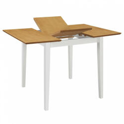 vidaXL Fehér kihúzható mdf étkezőasztal (80-120)x80x74 cm (247625) (247625)