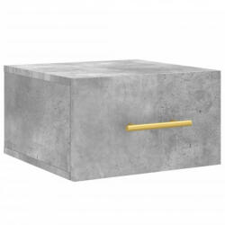 vidaXL 2 db betonszürke falra szerelhető éjjeliszekrény 35x35x20 cm (829796) (829796)