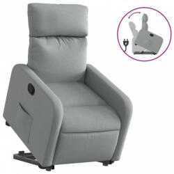 vidaXL Világosszürke szövet felállást segítő dönthető fotel (3206699) (3206699)