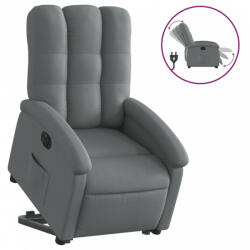 vidaXL Elektromos felállást segítő sötétszürke szövet dönthető fotel (3204117) (3204117) - plaza8