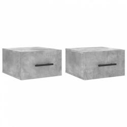 vidaXL 2 db betonszürke falra szerelhető éjjeliszekrény 35x35x20 cm (829877) (829877)
