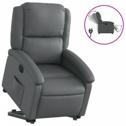 vidaXL Elektromos szürke műbőr felállást segítő dönthető fotel (3204243) (3204243)
