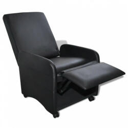 vidaXL Fekete összecsukható műbőr fotel (241681) (241681)