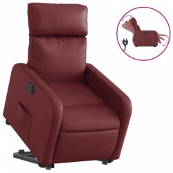 vidaXL Elektromos bordó műbőr felállást segítő dönthető fotel (3206767) (3206767)