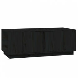 vidaXL Fekete tömör fenyőfa dohányzóasztal 110x50x40 cm (814433) (814433)