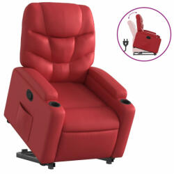 vidaXL Piros műbőr felállást segítő dönthető fotel (3204663) (3204663) - plaza8