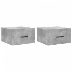 vidaXL 2 db betonszürke falra szerelhető éjjeliszekrény 35x35x20 cm (829861) (829861)