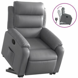 vidaXL Szürke műbőr felállást segítő dönthető fotel (3205045) (3205045)