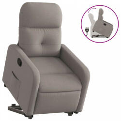 vidaXL Tópszínű szövet felállást segítő dönthető fotel (3206802) (3206802)