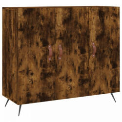vidaXL Füstös tölgy színű szerelt fa tálalószekrény 90 x 34 x 80 cm (828081) (828081)