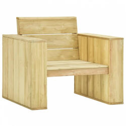 vidaXL Impregnált fenyőfa kerti szék bordó párnákkal (3065750) (3065750)