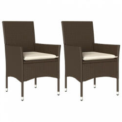 vidaXL 2 db barna polyrattan kerti szék párnával (368110) (368110)