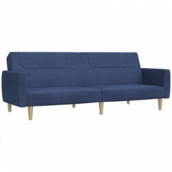 vidaXL Kétszemélyes kék szövet kanapéágy (375788) (375788) - plaza8