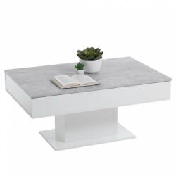 FMD betonszürke és fehér dohányzóasztal (428686) (428686)
