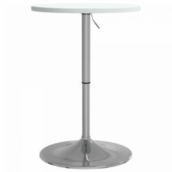vidaXL Fehér szerelt fa és krómozott acél bárasztal 50 x 50 x 90 cm (4007192) (4007192)