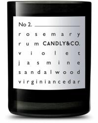 Candly illatgyertya szójaviaszból No2. Rosemary & Rum - fekete Univerzális méret