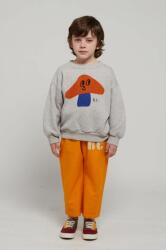 Bobo Choses gyerek pamut melegítőnadrág narancssárga, nyomott mintás - narancssárga 135/148