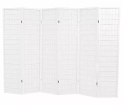  VID 6 paneles, fehér, japán stílusú paraván 240 x 170 cm