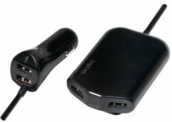 LogiLink USB autós töltő első és hátsó üléshez 2x2 USB port 2x1 (PA0149)