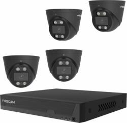 Foscam FNA108E-T4-2T BLACK PoE Megfigyelő rendszer készlet - Fekete (1x bázis / 4x Turret kamera) (FNA108E-T4-2T BLACK)