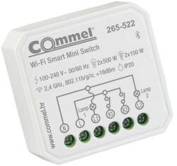 Commel wifi mini, kapcsoló, beépíthető, 2 csatorna (265-522)
