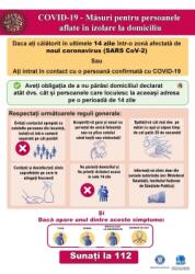  Autocolant PVC printat, A4, Covid-19, Reguli in izolare la domiciliu ACOLPA4-3 (ACOLPA4-3)