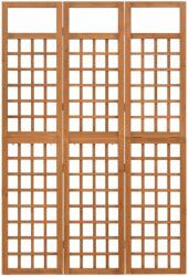 vidaXL 3 paneles tömör fenyőfa térelválasztó/lugasrács 121 x 180, 5 cm (316478) - pepita