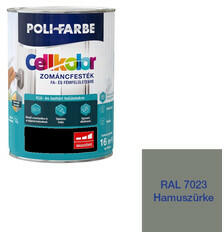 Polifarbe Poli-Farbe Cellkolor magasfényű zománcfesték RAL 7023 hamuszürke 5 l
